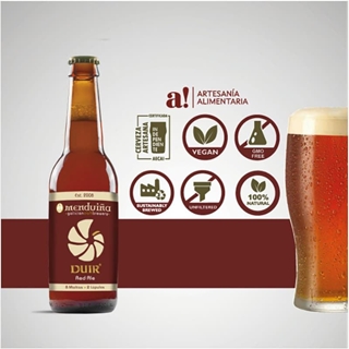 Cerveza Gallega Artesana Menduiña " Diur" RED ALE - Imagen 2